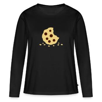 Biscuit - T-shirt manches longues Premium bio Femme - noir - Devant - Julia (174cm)