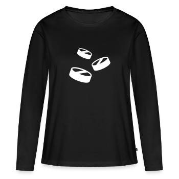 Ecstasy - Frauen Premium Bio Langarmshirt - Schwarz - Vorne - Julia (174cm)