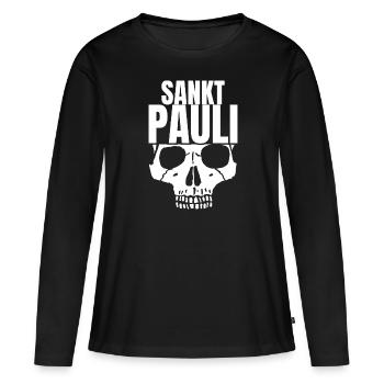 St pauli. St pauli Fan. Paulianer Hamburger fan - Frauen Premium Bio Langarmshirt - Schwarz - Vorne - Julia (174cm)