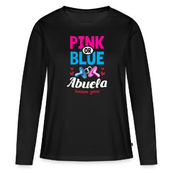Rose ou bleu Abuela aime votre genre Révéler la fête - T-shirt manches longues Premium bio Femme - noir - Devant - Julia (174cm)