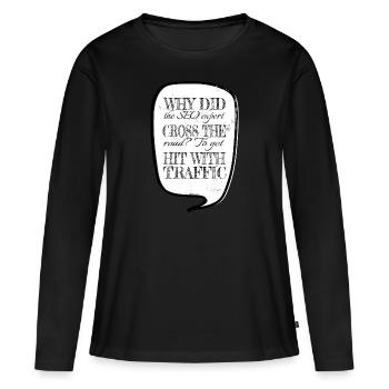 Paroles sur la maltraitance des animaux Les droits des animaux protègent - T-shirt manches longues Premium bio Femme - noir - Devant - Julia (174cm)