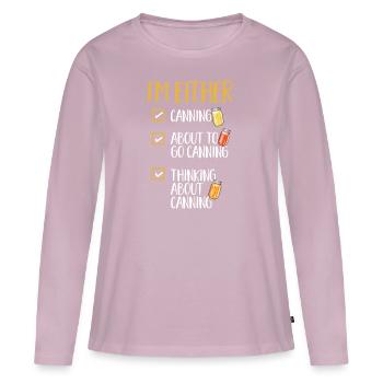 Einmachen Einkochen Lebensmitteln Konservieren - Frauen Premium Bio Langarmshirt - Altrosa - Vorne - Julia (174cm)