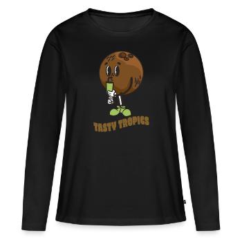 Coconut Lover Juice Beach Tropical Summer - Women's Premium Organic Long Sleeve Shirt - black - Front - Julia (174cm)