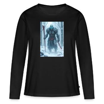 Êtres nordiques morts-vivants gardant des trésors, possédant - T-shirt manches longues Premium bio Femme - noir - Devant - Julia (174cm)