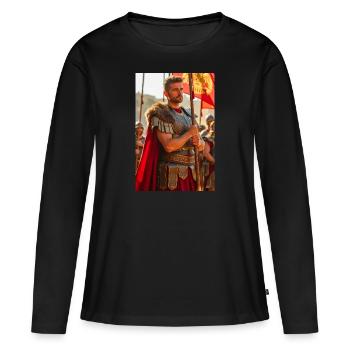 Légionnaire de Rome, les mythes slaves chuchotent à travers un - T-shirt manches longues Premium bio Femme - noir - Devant - Julia (174cm)