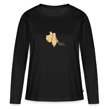 Spinone Italiano blond - Frauen Premium Bio Langarmshirt - Schwarz - Vorne - Julia (174cm)