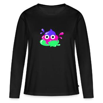 Merde colorée, merde, couleur - T-shirt manches longues Premium bio Femme - noir - Devant - Julia (174cm)