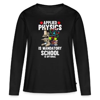 Physicien physicien - T-shirt manches longues Premium bio Femme - noir - Devant - Julia (174cm)