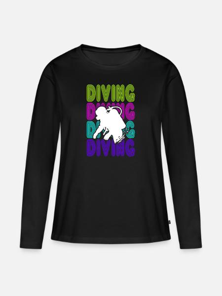 diving gerätetauchen tauchschule neopren - Frauen Premium Bio Langarmshirt - Schwarz