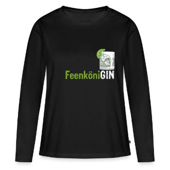 GIN FeenköniGIN - Geschenk für Gin Verkostungen Wa - Frauen Premium Bio Langarmshirt - Schwarz - Vorne - Julia (174cm)