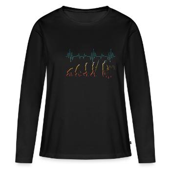 Evolution Imker Shirt - Geschenk Bienenzüchter Imk - Frauen Premium Bio Langarmshirt - Schwarz - Vorne - Julia (174cm)