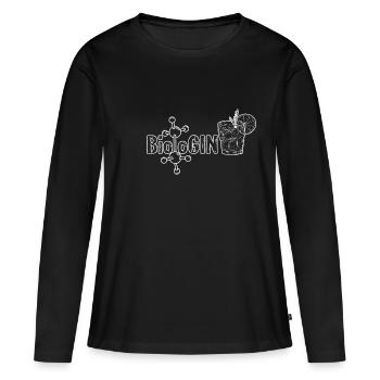 BioloGIN Gin Liebhaberin Gin Geschenkidee Gin - Frauen Premium Bio Langarmshirt - Schwarz - Vorne - Julia (174cm)