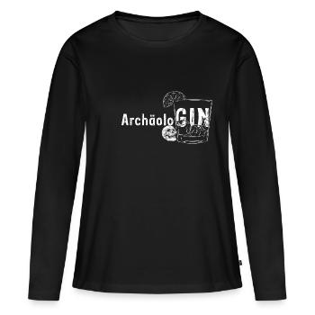 ArchäoloGIN Gin Liebhaberin Gin Geschenk Gin Wacho - Frauen Premium Bio Langarmshirt - Schwarz - Vorne - Julia (174cm)