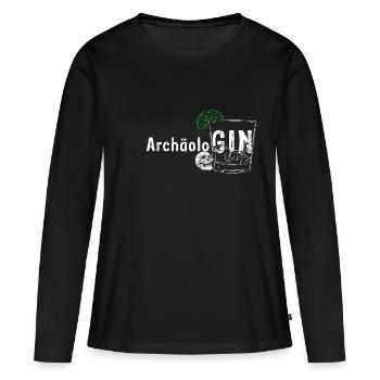 ArchäoloGIN Gin Liebhaberin Gin Geschenkidee Gin - Frauen Premium Bio Langarmshirt - Schwarz - Vorne - Julia (174cm)