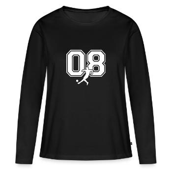 Soccer Number 08 Soccer Player - Women's Premium Organic Long Sleeve Shirt - black - Front - Julia (174cm)
