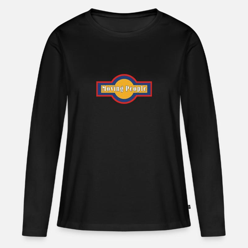 moving people - Women's Premium Organic Long Sleeve Shirt - black