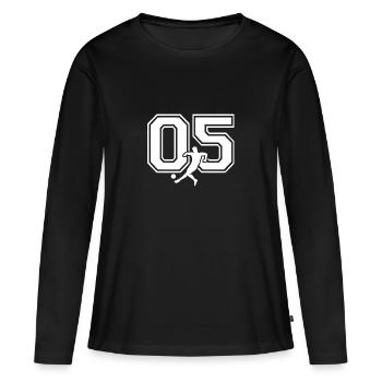 Soccer Number 05 Soccer Player - Women's Premium Organic Long Sleeve Shirt - black - Front - Julia (174cm)