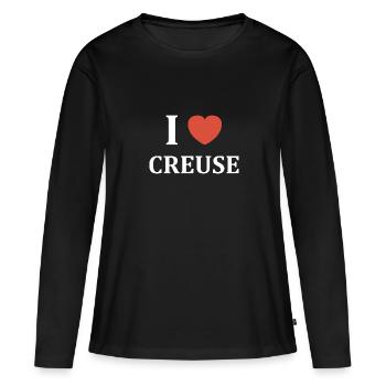 i love creuse - T-shirt manches longues Premium bio Femme - noir - Devant - Julia (174cm)