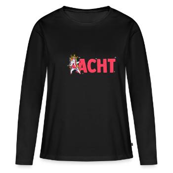 8. Geburtstag Reiterin Geschenk Pferde Fan 8 Jahre - Frauen Premium Bio Langarmshirt - Schwarz - Vorne - Julia (174cm)