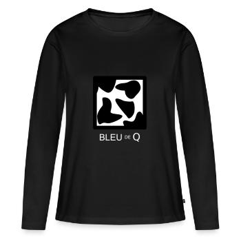 blöde Q - Frauen Premium Bio Langarmshirt - Schwarz - Vorne - Julia (174cm)