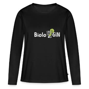 BioloGIN Gin Liebhaberin Gin Geschenkidee Gin - Frauen Premium Bio Langarmshirt - Schwarz - Vorne - Julia (174cm)