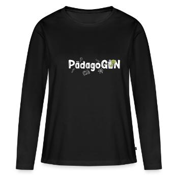 PädagoGIN - Geschenk für Gin Liebhaberin Damen Gin - Frauen Premium Bio Langarmshirt - Schwarz - Vorne - Julia (174cm)