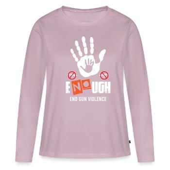 Enough End Gun Violence Stop - Women's Premium Organic Long Sleeve Shirt - dusky pink - Front - Julia (174cm)