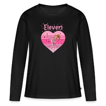 11. Geburtstag Tochter Mädchen Kampfsport Judo - Frauen Premium Bio Langarmshirt - Schwarz - Vorne - Julia (174cm)