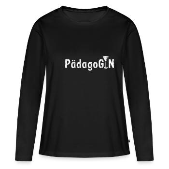 PädagoGIN - Geschenk für Gin Liebhaberin Verkostun - Frauen Premium Bio Langarmshirt - Schwarz - Vorne - Julia (174cm)