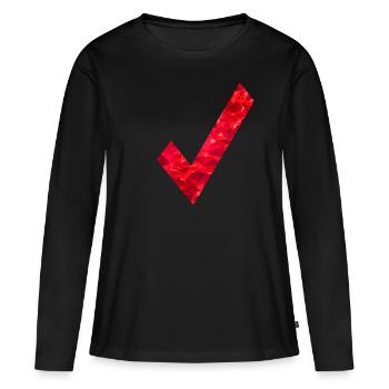 OK Coches - T-shirt manches longues Premium bio Femme - noir - Devant - Julia (174cm)