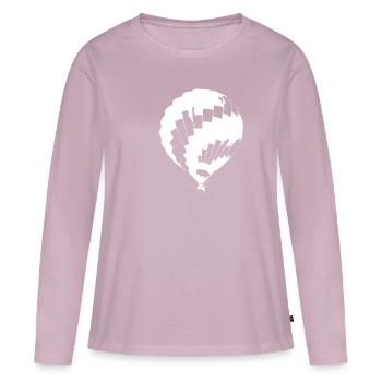 Ballon - T-shirt manches longues Premium bio Femme - rose poudré - Devant - Julia (174cm)