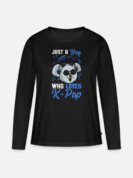 K-Pop - Frauen Premium Bio Langarmshirt - Schwarz