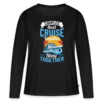 Croisière Croisière Croisière Croisière - T-shirt manches longues Premium bio Femme - noir - Devant - Julia (174cm)