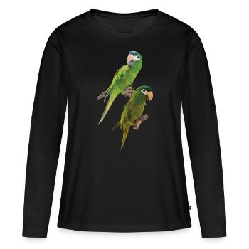 Le noble ara - T-shirt manches longues Premium bio Femme - noir - Devant - Julia (174cm)