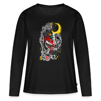 Gothique - T-shirt manches longues Premium bio Femme - noir - Devant - Julia (174cm)