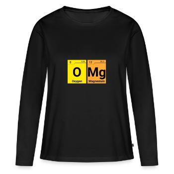 OMG Éléments chimiques - T-shirt manches longues Premium bio Femme - noir - Devant - Julia (174cm)