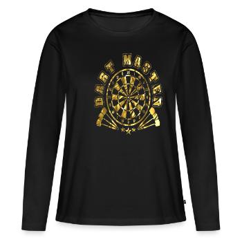 Fléchettes Fléchettes fléchettes - T-shirt manches longues Premium bio Femme - noir - Devant - Julia (174cm)