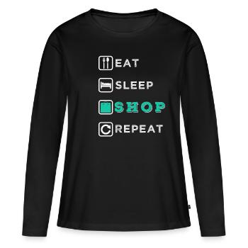 Shop - Women's Premium Organic Long Sleeve Shirt - black - Front - Julia (174cm)
