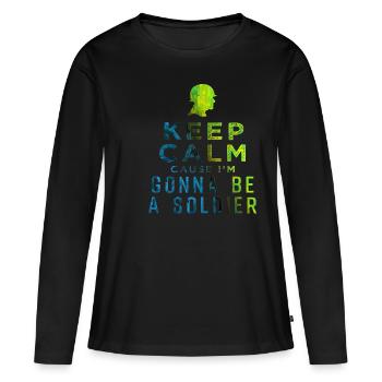 Soldier - Women's Premium Organic Long Sleeve Shirt - black - Front - Julia (174cm)