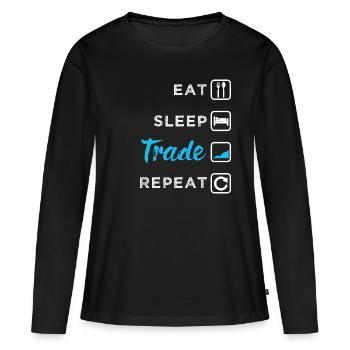 Shares - Women's Premium Organic Long Sleeve Shirt - black - Front - Julia (174cm)