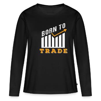 Shares - Women's Premium Organic Long Sleeve Shirt - black - Front - Julia (174cm)