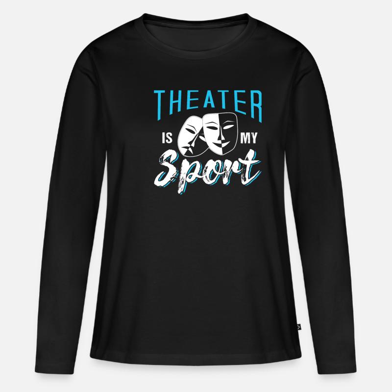 Teatro - Maglia a maniche lunghe ecologica premium da donna - nero