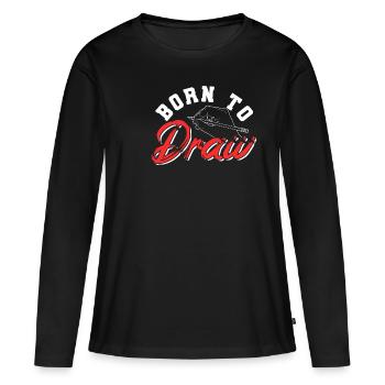 Dessin - T-shirt manches longues Premium bio Femme - noir - Devant - Julia (174cm)