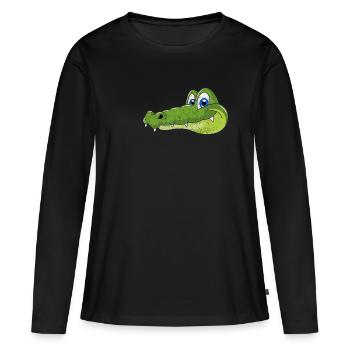 Alligator - T-shirt manches longues Premium bio Femme - noir - Devant - Julia (174cm)