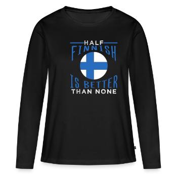Finland - Women's Premium Organic Long Sleeve Shirt - black - Front - Julia (174cm)