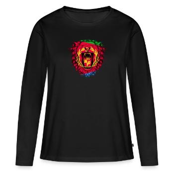 Eritrea - Frauen Premium Bio Langarmshirt - Schwarz - Vorne - Julia (174cm)