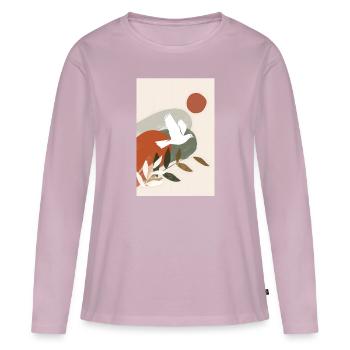Boho Dove Wandkunst, Digitaler Download, Moderner - Frauen Premium Bio Langarmshirt - Altrosa - Vorne - Julia (174cm)
