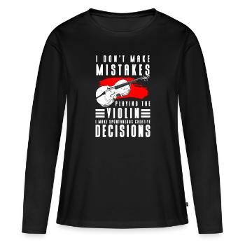 Musician Art Lifestyle Entertainer - Women's Premium Organic Long Sleeve Shirt - black - Front - Julia (174cm)