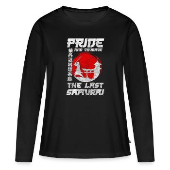 Combattant Épée Honneur Ninja - T-shirt manches longues Premium bio Femme - noir - Devant - Julia (174cm)