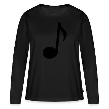 note touch musique - T-shirt manches longues Premium bio Femme - noir - Devant - Julia (174cm)